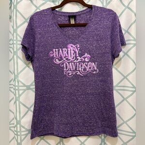 Harley-Davidson Women's Heathered Purple Tee M